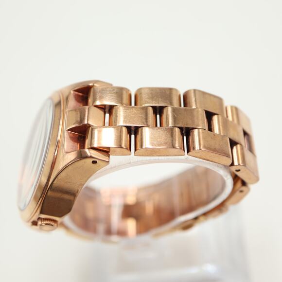 Marc Jacobs Henry Rose Gold 36mm Mirror Womens Watch 6" Bracelet w New Battery - Picture 10 of 11